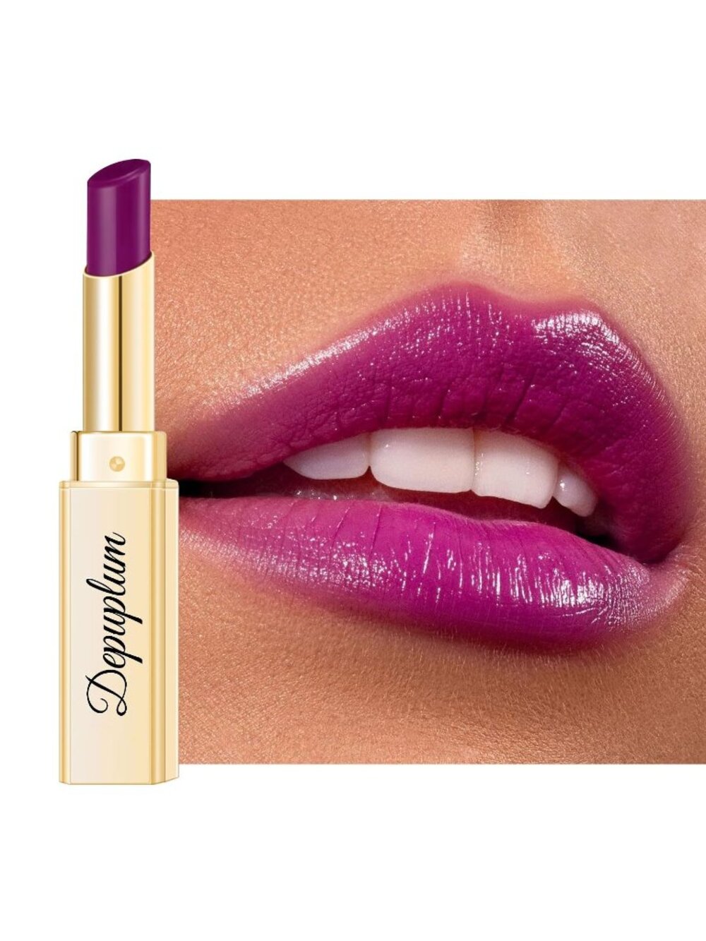 Women's DM90 Purple Glow Reviver Moisture Lip Gloss Creamy Tinted Lip Balm